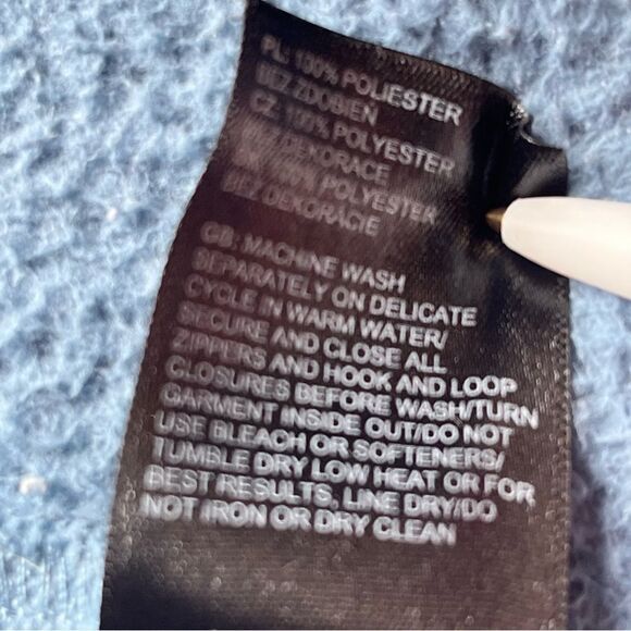 The North Face Women's Blue Fleece Jacket Full Zip Size Medium - Picture 9 of 10